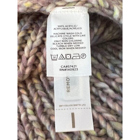 Loft Oversized Soft Pastels Marled Pullover Turtleneck Poncho Sweater Size XS/S - Picture 6 of 7